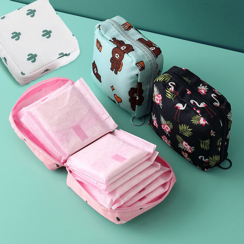 Women Bags Mini - 【軽量】トラベルオーガナイザーバッグ | 軽量でスタイリッシュ | トイレタリー、生理用ナプキン、化粧品収納バッグ、ミニレディースバッグ用