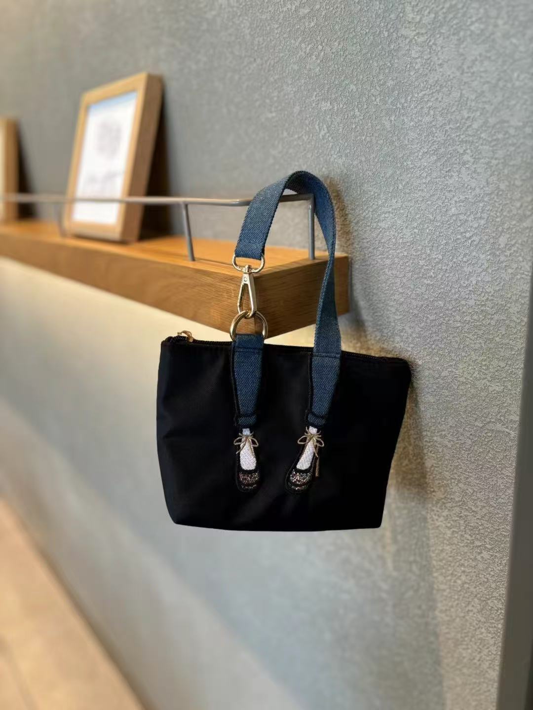 Women Bags With Wallet - ファッション刺繍入りゼロウォレット防水ナイロン生地バッグ女性用カジュアル多用途電話バッグミニルーズ