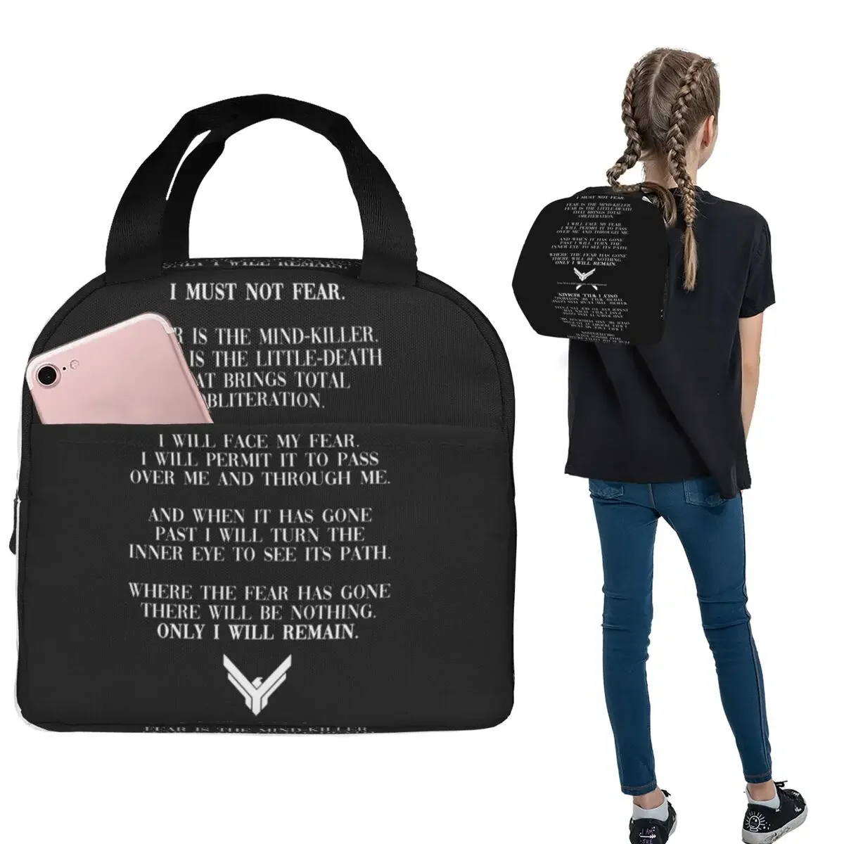 Women Bags Dune - リタニー・アゲインスト・フィアー・デューン 2020 クオート 断熱ランチバッグ 女性 子供用