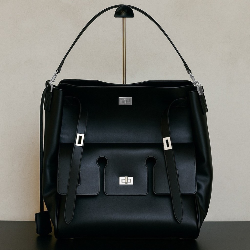 Women Bags Trend 2025 - 高品質機関車風トートバッグ 2025年新作 レザー 牛革 大容量 ショルダーバッグ