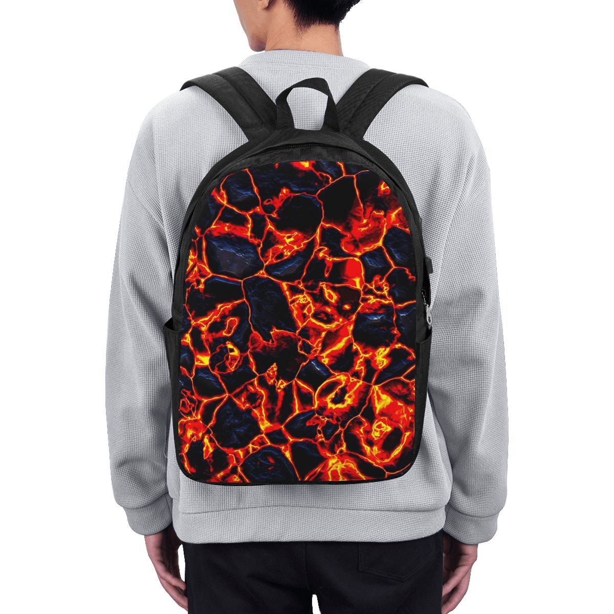 Women Bags For Women - マグマ火山溶岩火災バックパック旅行ノートブックバッグコンピュータ大学生スクールバッグラップトップショルダーバッグ男性女性用
