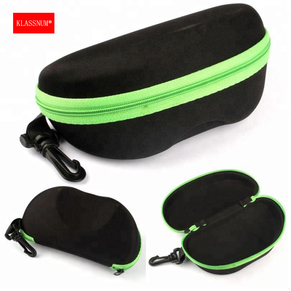Box Bag Rigid - KLASSNUM ポータブルメガネケースサングラスボックスオックスフォード布ハード EVA ジッパー付き眼鏡ケースカラビナメガネ剛性ホルダー