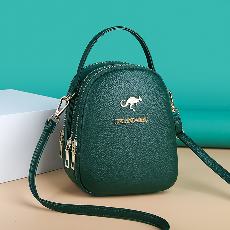 Women Bags Zip - シックなPUレザーミニトートバッグ、スタイリッシュなデュアルジップクロスボディ/財布、毎日の必需品に最適、洗練されたゴールドの金具、多用途なストラップ