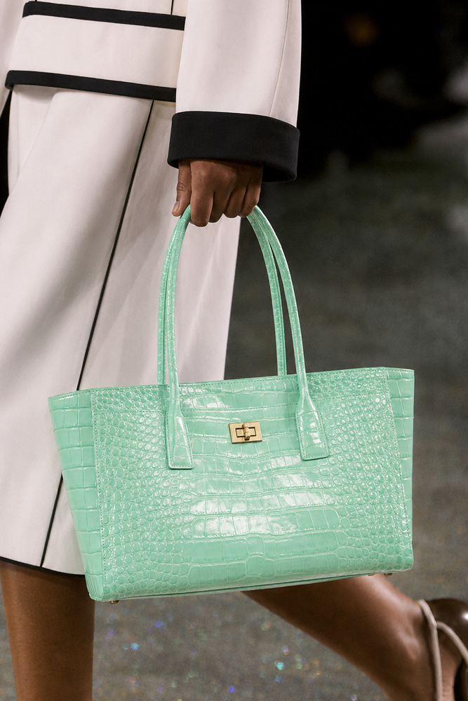 Women'S Work Bags Tote - SHELKSBAG 光沢のあるクロコダイル型押しトートバッグ ゴールドツイストロック 大容量 ショルダーハンドバッグ 女性用