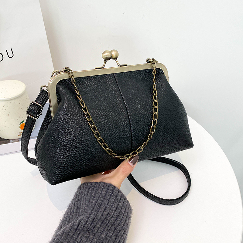 Women Bags Chanel - 女性用チェーン付きヴィンテージショルダーバッグ,ジッパー付きブランドハンドバッグ