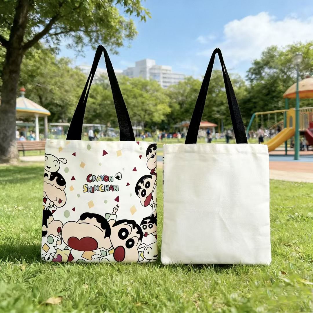 Shopper Tote Canvas - 2026 新クレヨンしんちゃんキャンバストートバッグ大容量女性ハンドバッグシングルショルダーバッグ学生毎日の通勤ショッピングバッグ