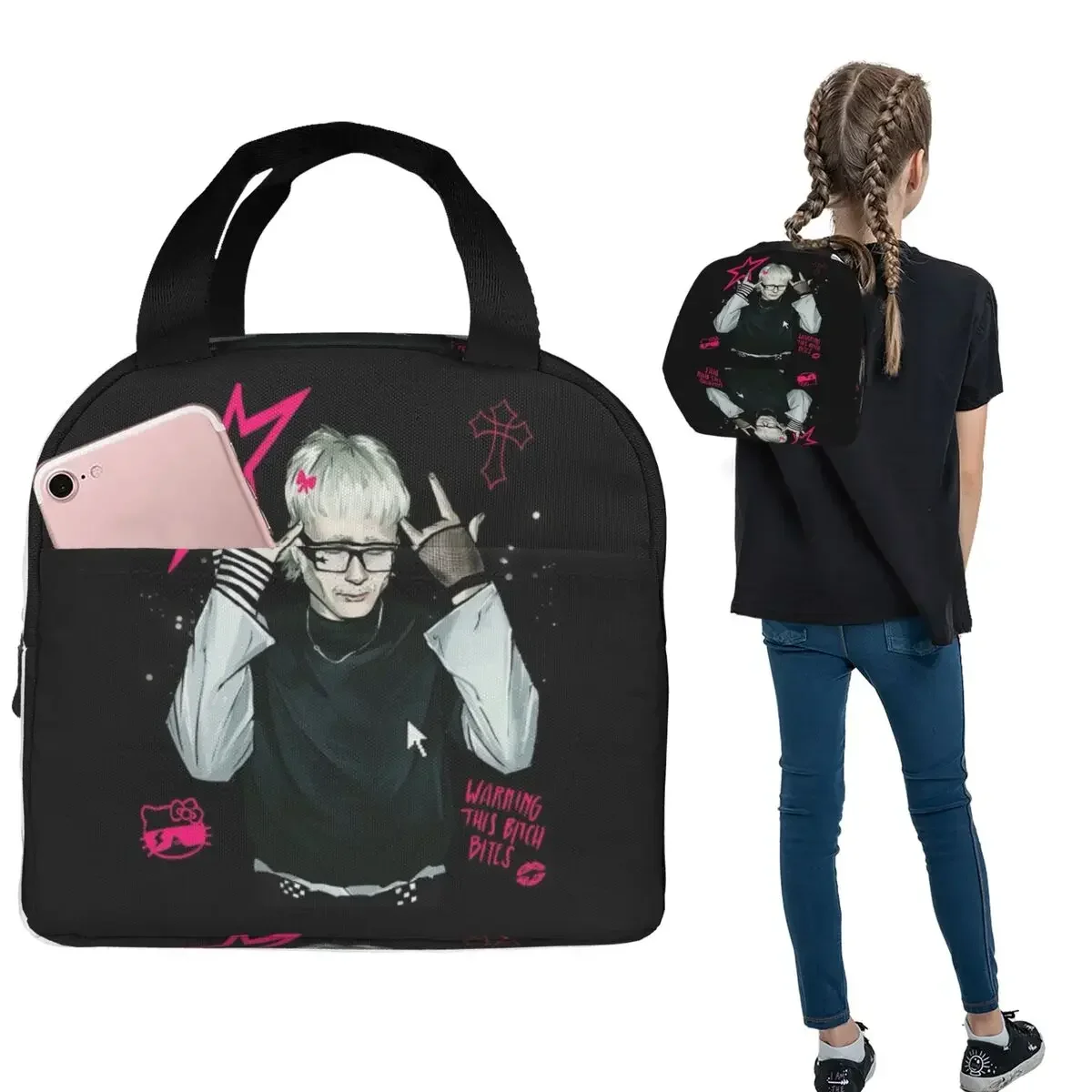 Women Bags Netherlands - ユーロビジョンソングコンテスト ジョースト・クライン オランダ 断熱ランチバッグ 女性用 ポータブルフードボックス
