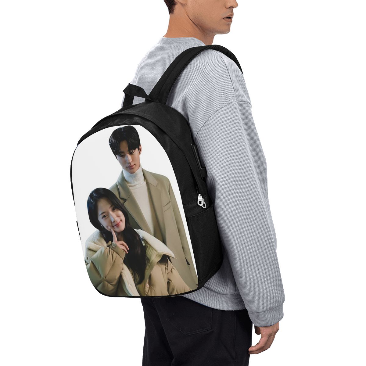 Women Bags For Women - 素敵なランナー Kdrama ファンアートバックパック旅行ノートブックバッグコンピュータ大学生スクールバッグラップトップショルダーバッグ男性女性用