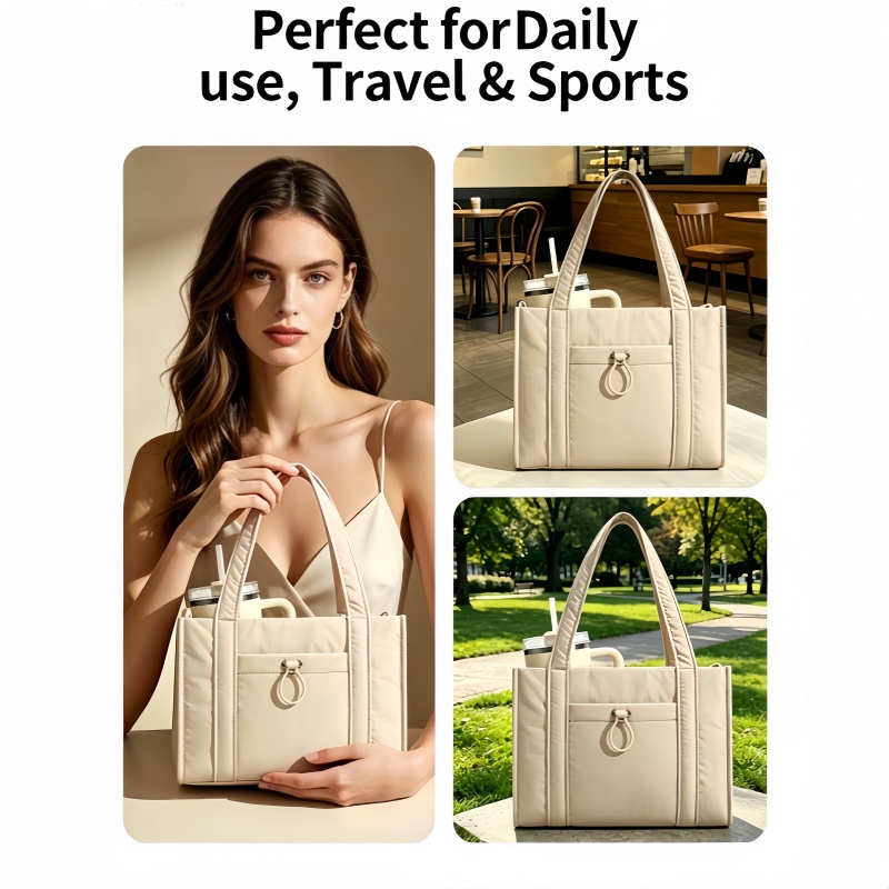 Women'S Work Bags Tote - 女性用トートバッグ、仕事や旅行に最適なパッド入りハンドバッグ、看護師向け、ノートパソコン収納、トロリースリーブ、ジッパー付き、教師用ショルダーバッグ