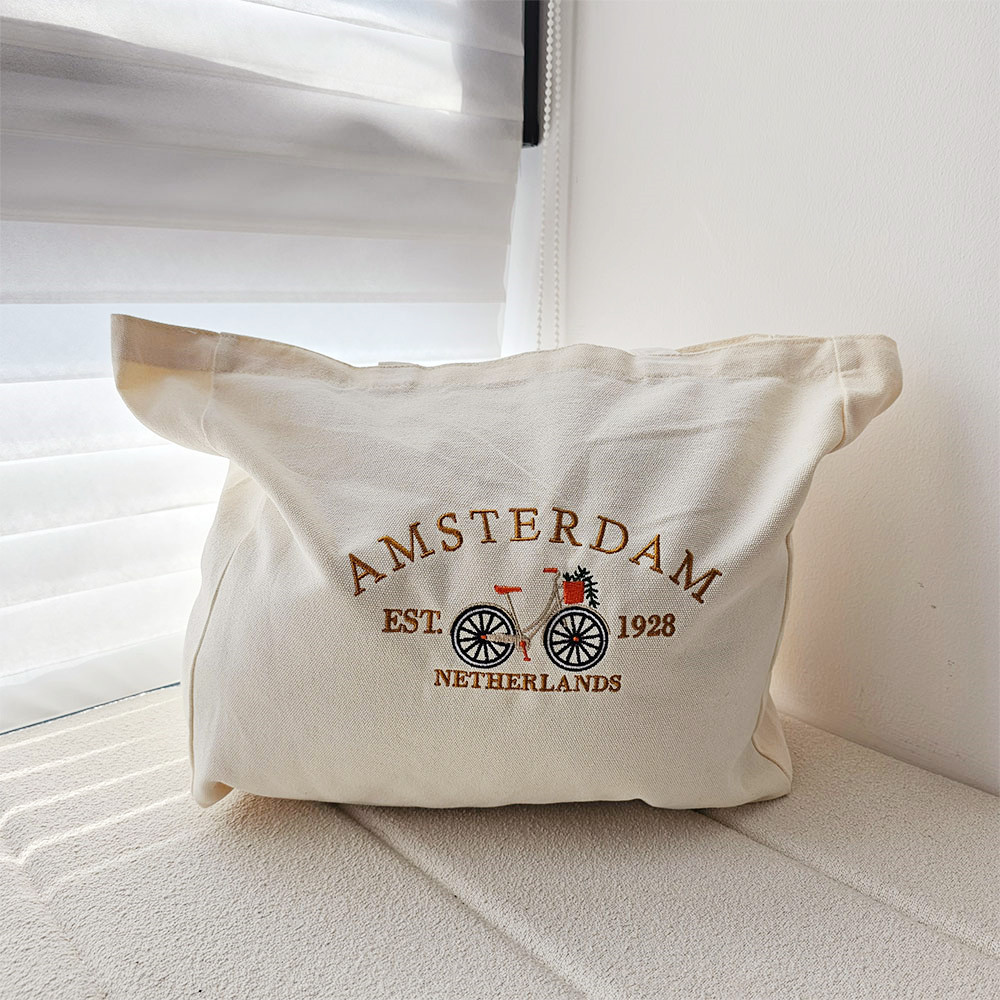 Women Bags Ck - 女性のための刺繍されたキャンバスのトートバッグ,ヴィンテージスタイル,キャンバス,カジュアルなカーキのショッピングバッグ,80年代,90年代のストリートショルダーバッグ,巨大なランド