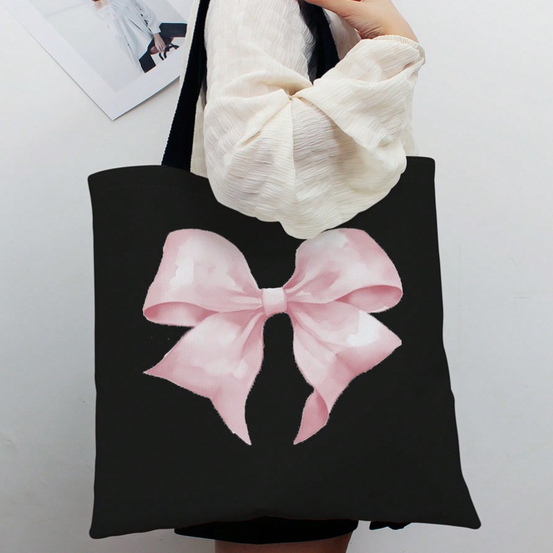 ROMWE かわいい弓模様のキャンバスショルダーバッグバレン - Women'S Work Bags Tote のレビューと価格