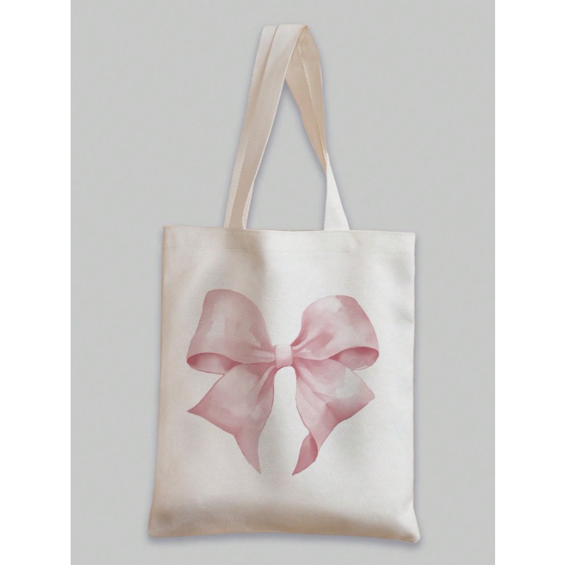 ROMWE かわいい弓模様のキャンバスショルダーバッグバレン - Women'S Work Bags Tote のレビューと価格