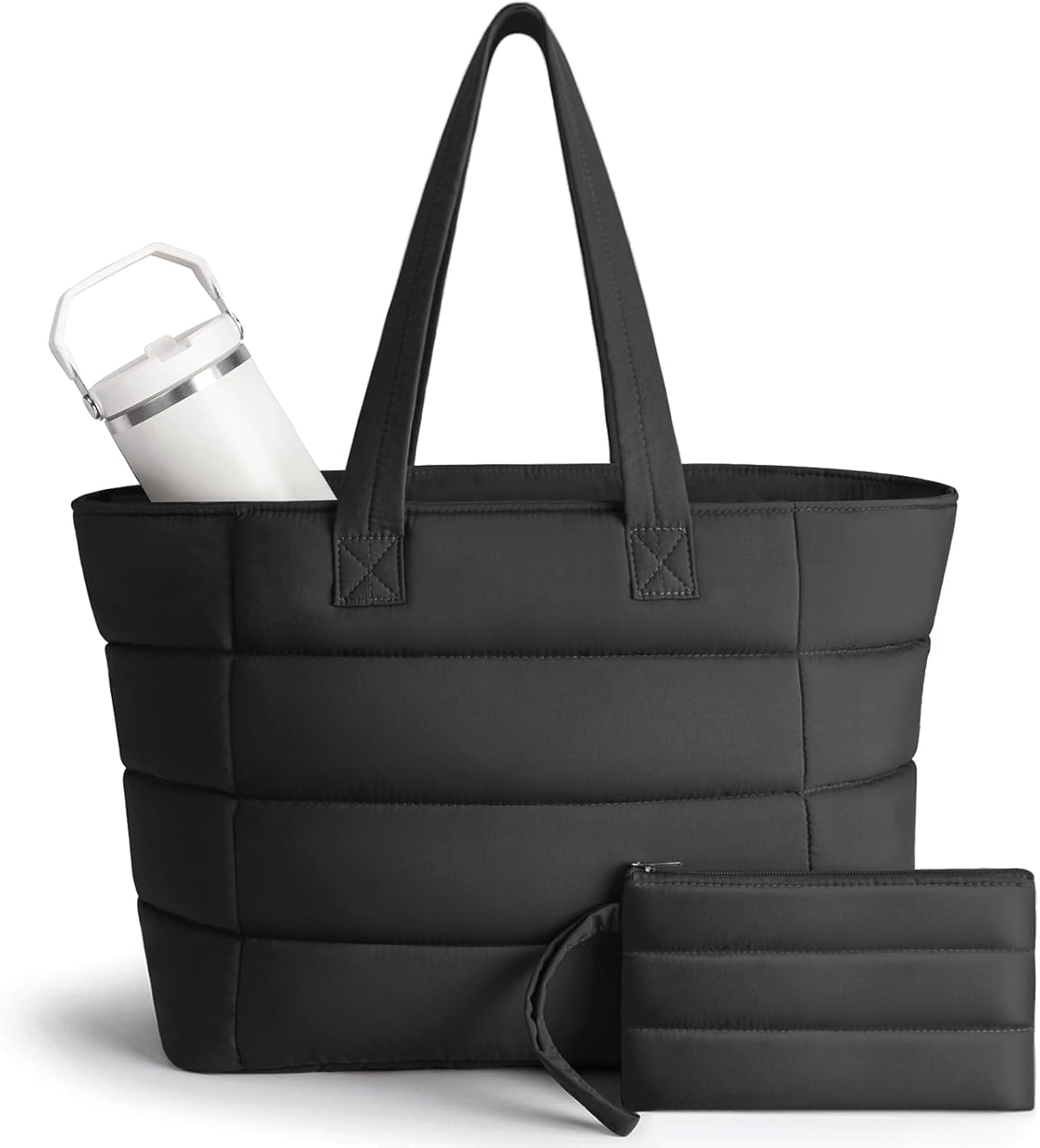 女性用パファートートバッグ、軽量パフィーショルダーバッグ、旅 - Women'S Work Bags Tote のレビューと価格