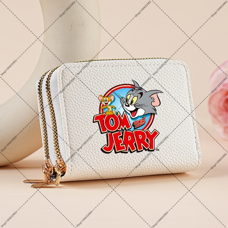 トムとジェリーかわいいカードホルダー財布漫画アニメ柄プリント - Women Bags With Wallet のレビューと価格