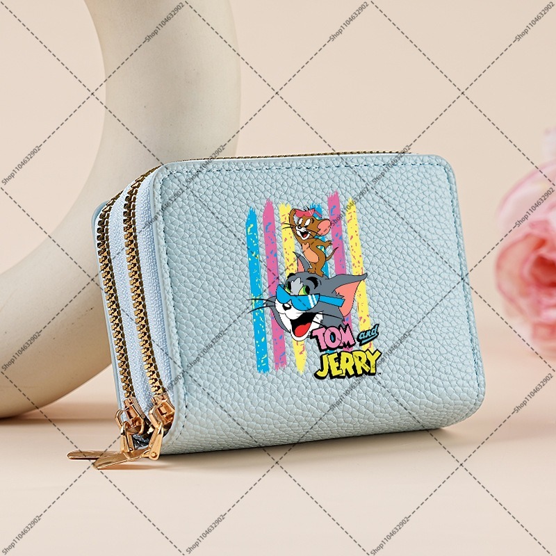 トムとジェリーかわいいカードホルダー財布漫画アニメ柄プリント - Women Bags With Wallet のレビューと価格