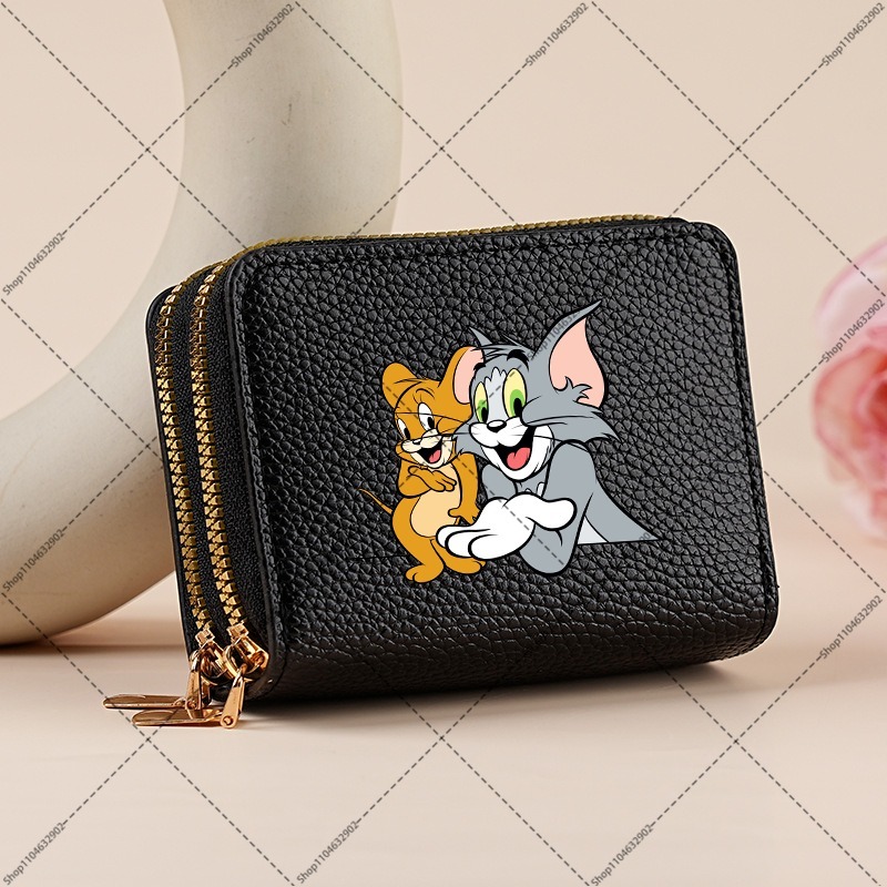 トムとジェリーかわいいカードホルダー財布漫画アニメ柄プリント - Women Bags With Wallet のレビューと価格