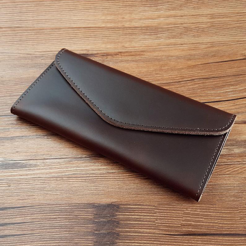 カスタム名入り手作り革製封筒型財布 レディース クラッチバッ - Women Bags Ck のレビューと価格