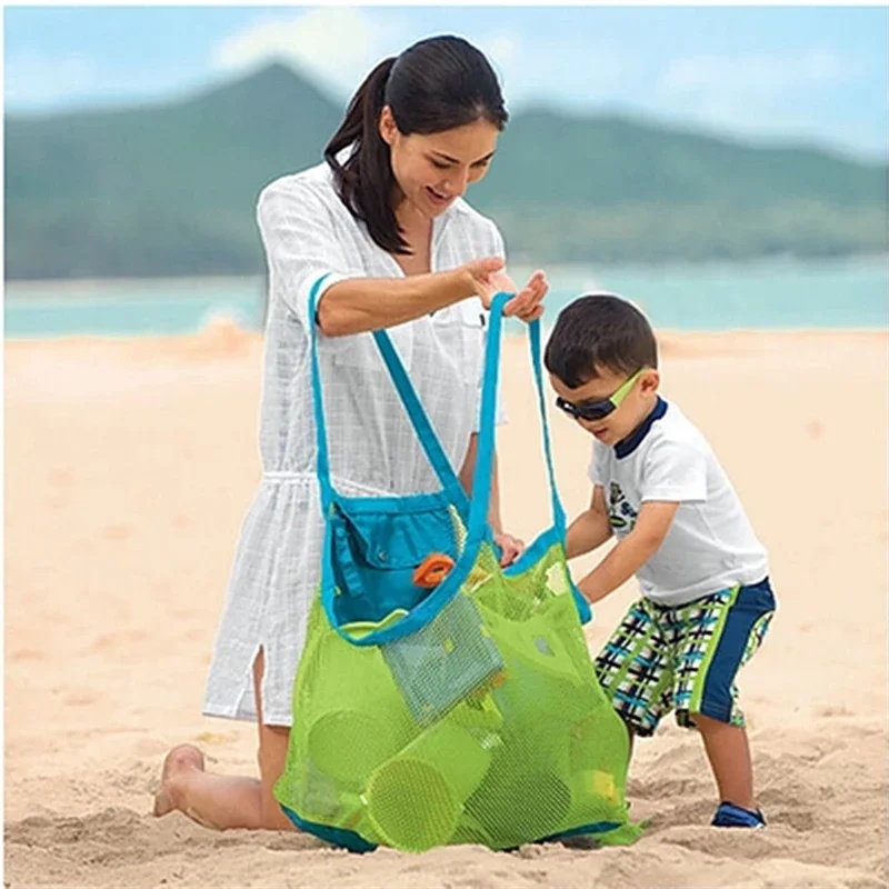 子供用砂遊び用ポータブルメッシュバッグ、キッズバスおもちゃ収 - Shopper Tote Canvas のレビューと価格