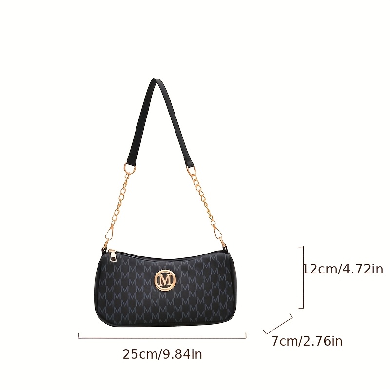 フランス風レトロな女性用アンダーアームバッグ、レタープリント - Women Bags Zip のレビューと価格