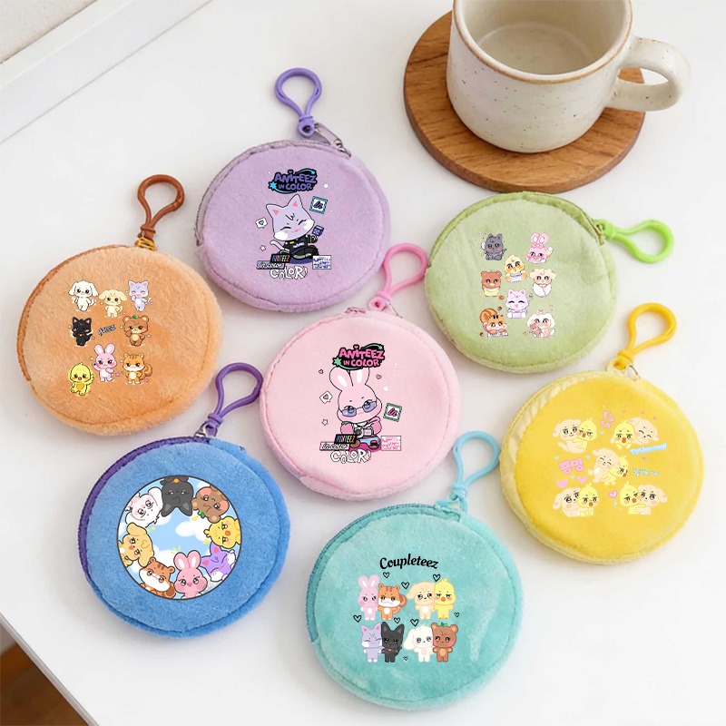 Kpop ATEEZ アイドル小銭入れキーホルダー漫画アニメ - Women Bags Mini のレビューと価格