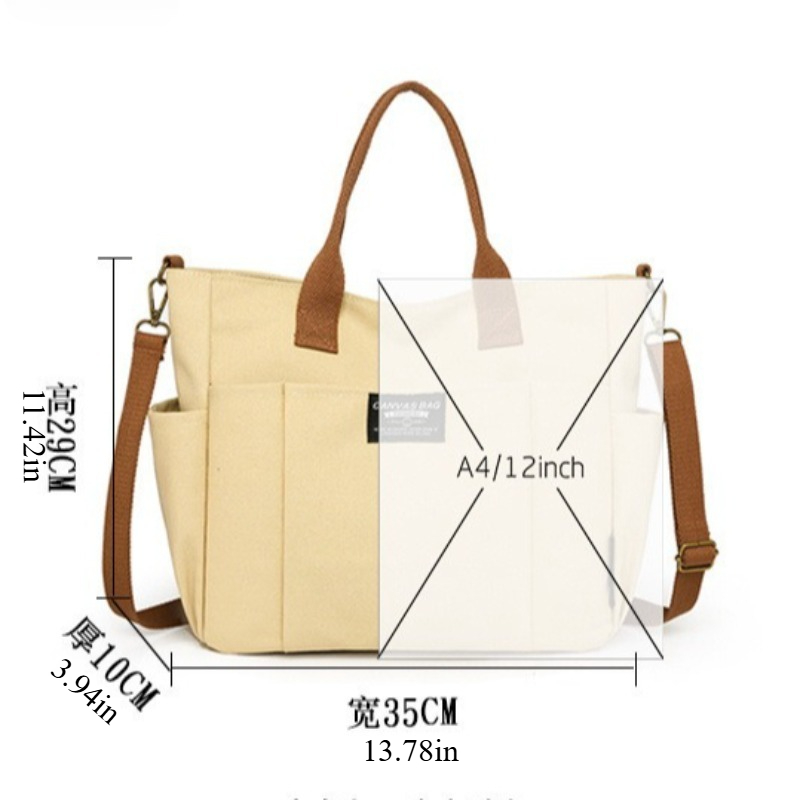 女性用大型キャンバストートバッグ、ミニマリストワークバッグ  - Women'S Work Bags Tote のレビューと価格