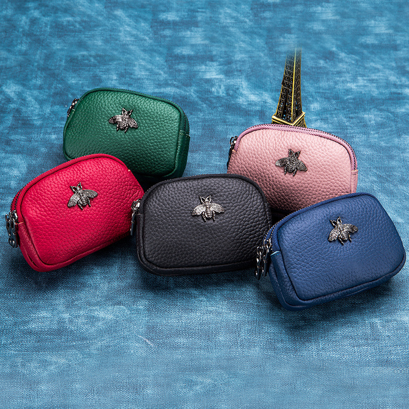 女性牛革ダブルジッパーポータブル財布バッグ蜂カード Hode - Women Bags Ck のレビューと価格