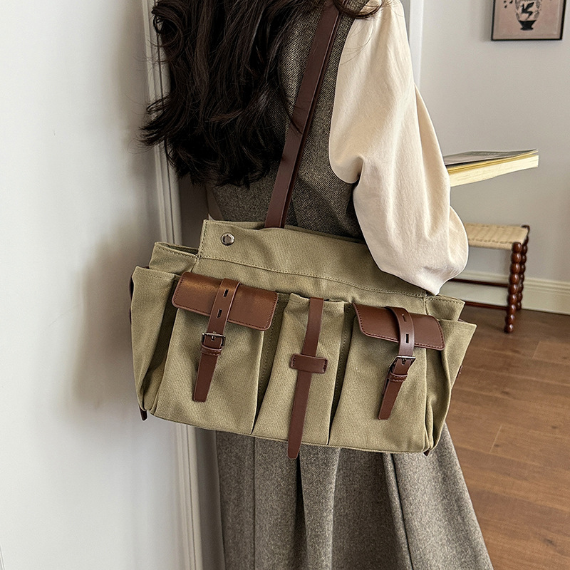女性用キャンバスハンドバッグ ショルダーバッグ 大容量 アー - Shopper Tote Canvas のレビューと価格