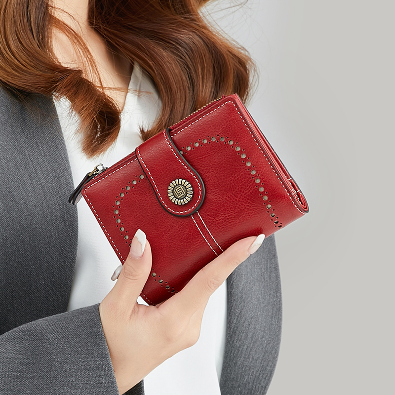 RFID盗難防止レトロ財布、女性用、マルチカードジッパー、ジ - Women Bags Ck のレビューと価格
