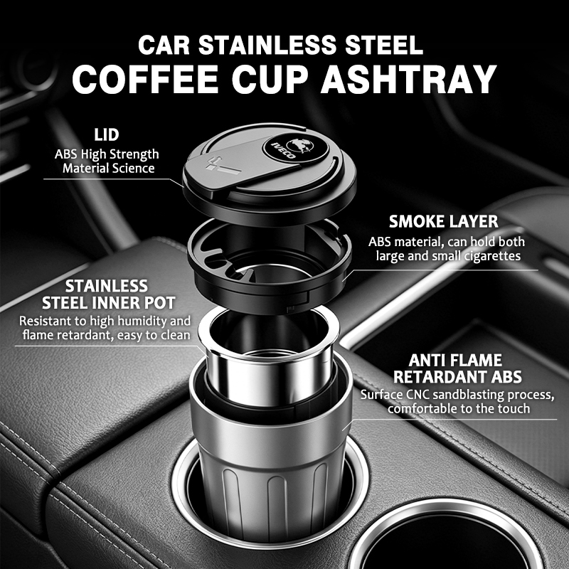 新型車用灰皿 クリエイティブなコーヒーカップ型 蓋付き AB - Box Bag Rigid のレビューと価格