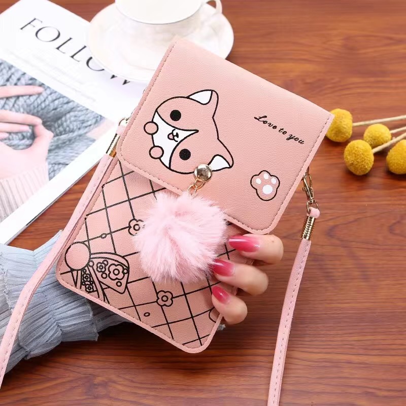 かわいい漫画柄のタッチスクリーン対応スマホバッグ 女性用 - - Women Bags Mini のレビューと価格