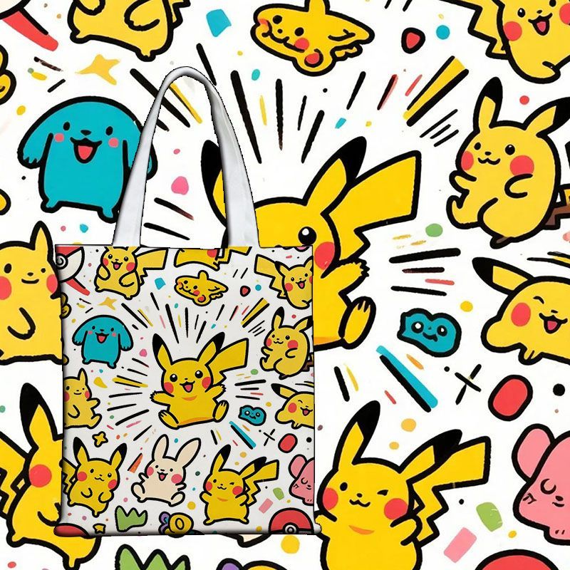 ポケモンかわいいキャンバスバッグキャンバストート学生指導バッ - Shopper Tote Canvas のレビューと価格