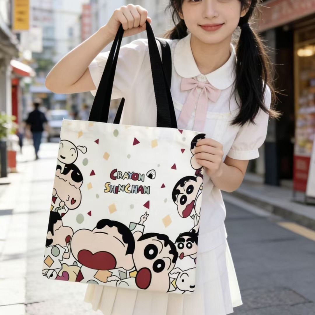2026 新クレヨンしんちゃんキャンバストートバッグ大容量女 - Shopper Tote Canvas のレビューと価格