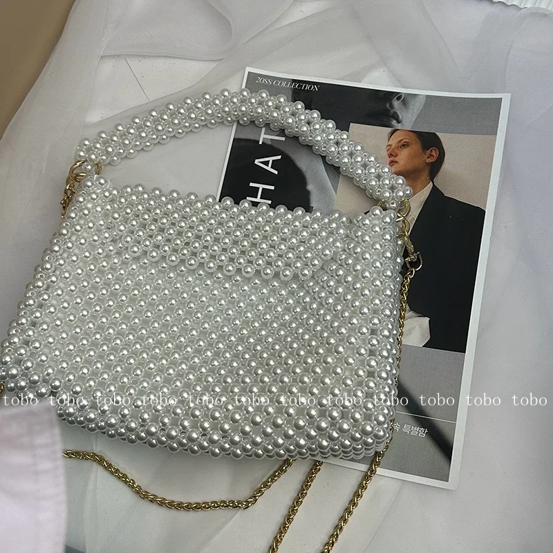 女性のための真珠の財布,透かし彫りのトートバッグ,レトロ,イ - Women Bags With Wallet のレビューと価格