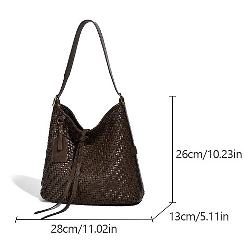 女性用織りトートバッグ ホーボーハンドバッグ 脇の下に挟むシ - Women'S Work Bags Tote のレビューと価格