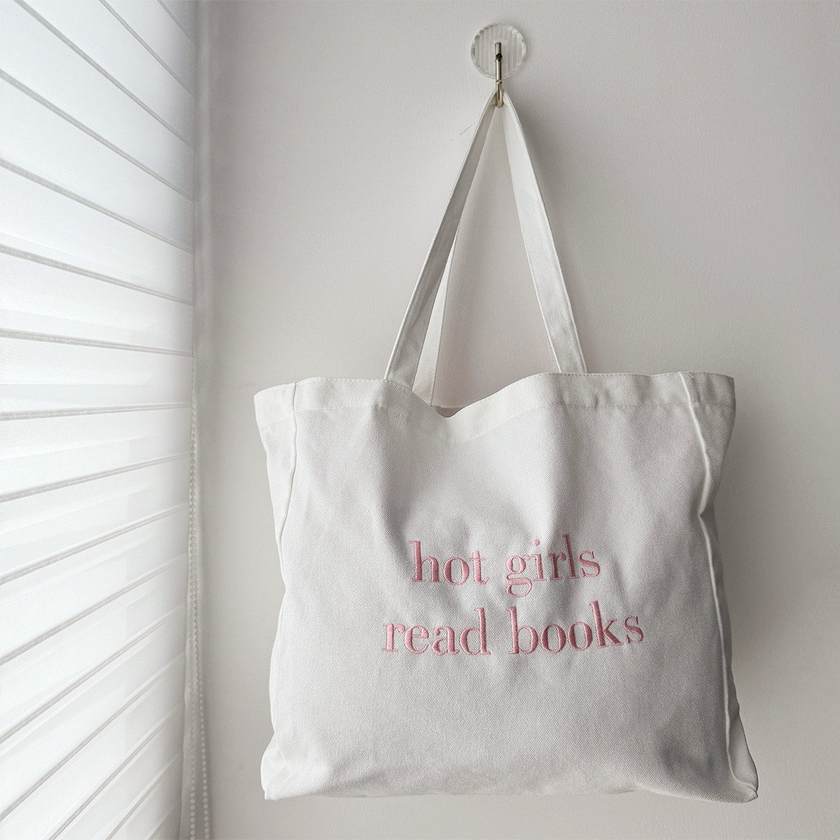 ホットガールズ読書本手紙刺繍印刷コットンキャンバスショルダー - Women Bags Ck のレビューと価格